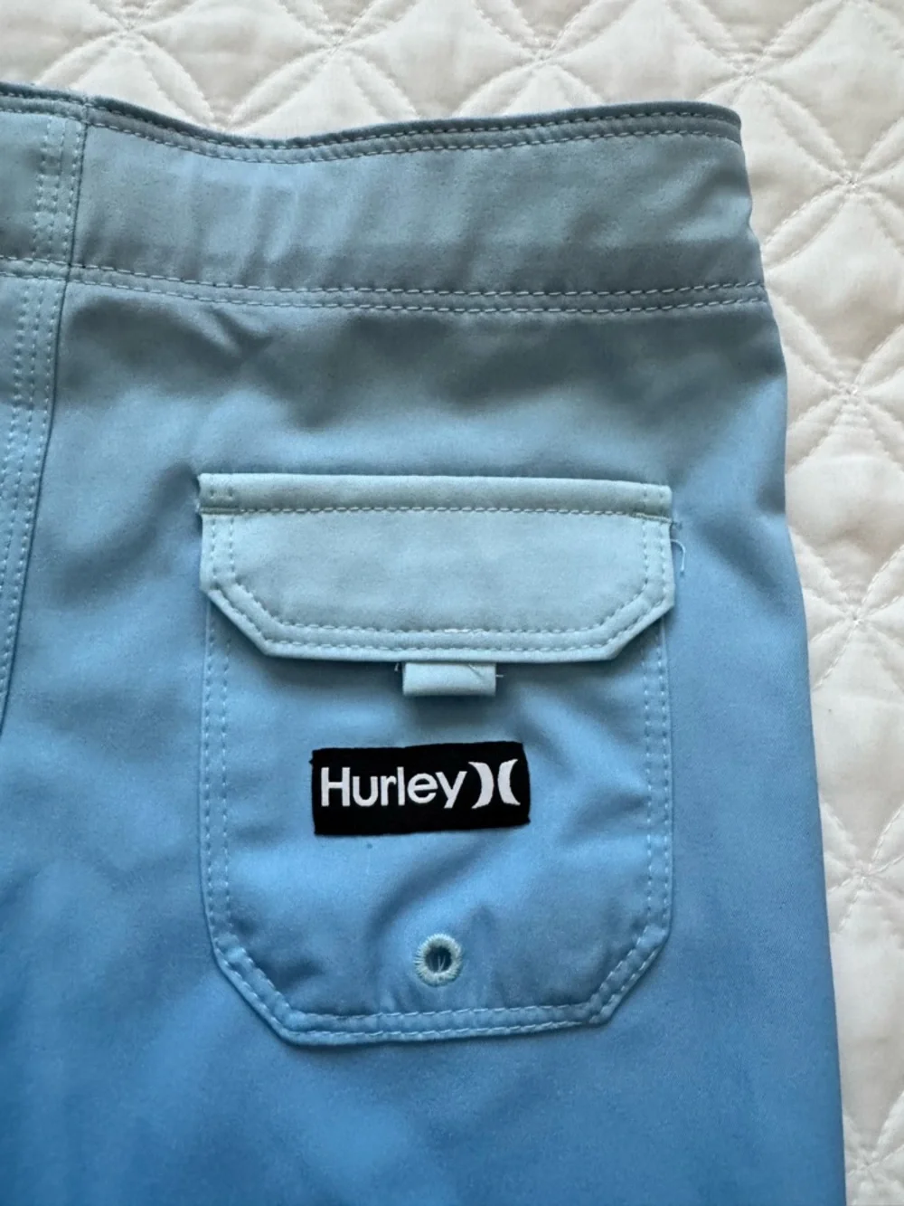 Hurley Blue Ice Ombre Kids Swim Trunks Board Shorts Size 5